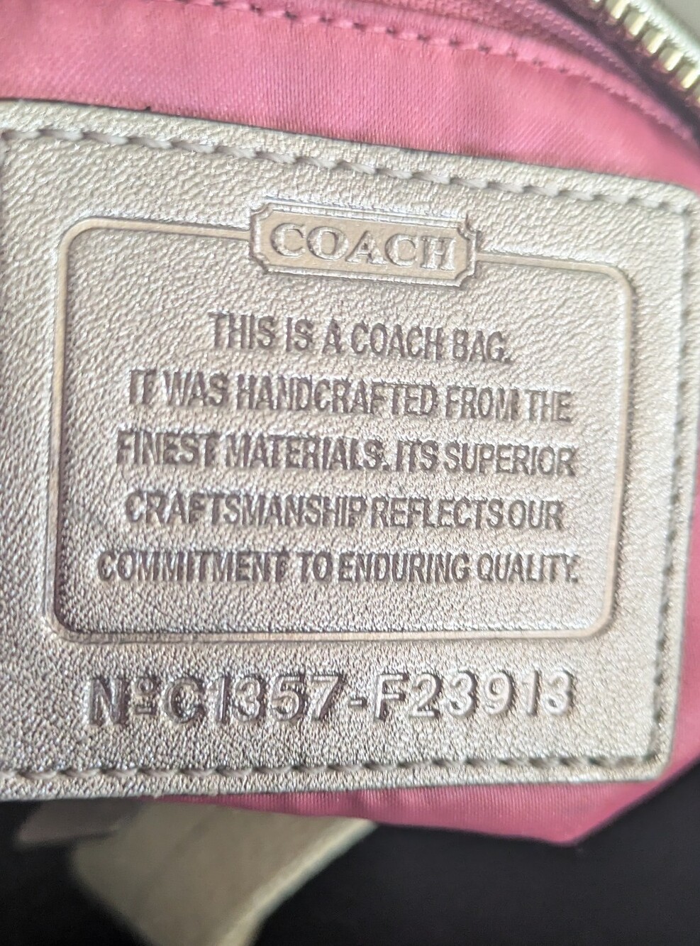 Coach Signature Canvas Shoulder /Crossbody Bag. - Picture 10 of 16